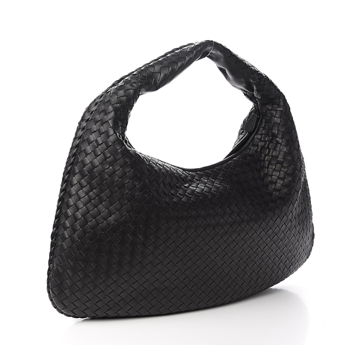 Nappa Intrecciato Large Veneta Hobo Black