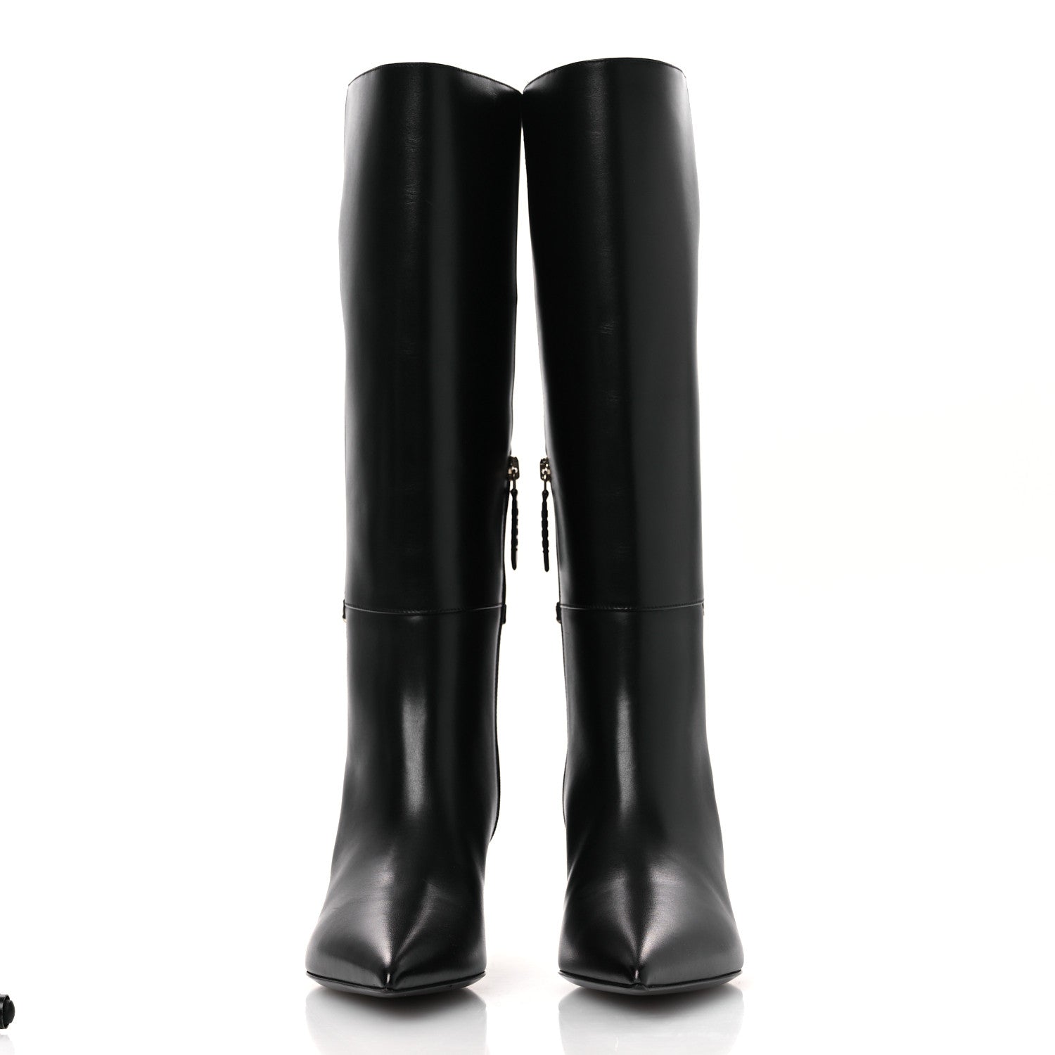 Gucci Calfskin Signoria Knee High Boots 38 Black 3 of 11