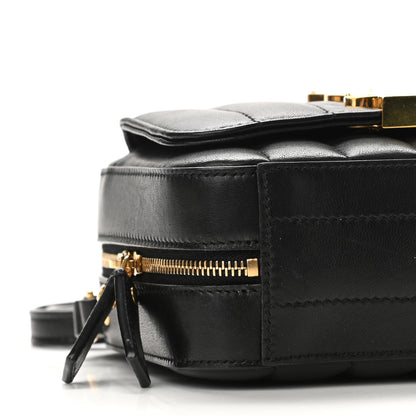 Saint Laurent Lambskin Matelasse Monogram Toy Vicky Camera Bag Black 9 of 10