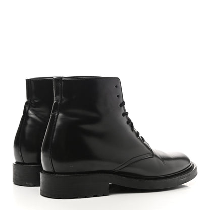 Saint Laurent Calfskin Womens Army Combat Boots 37 Black 4 of 9