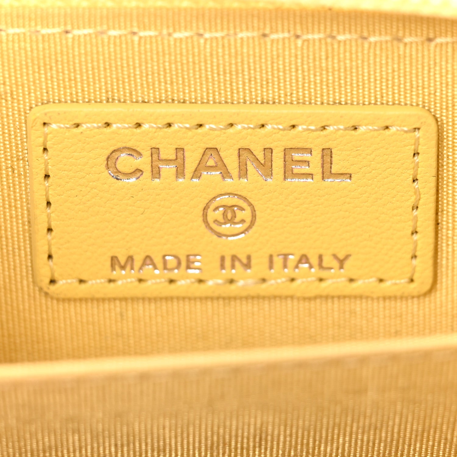Chanel Lambskin Quilted Zip Around Boy Coin Purse Wallet Yellow 6 of 8