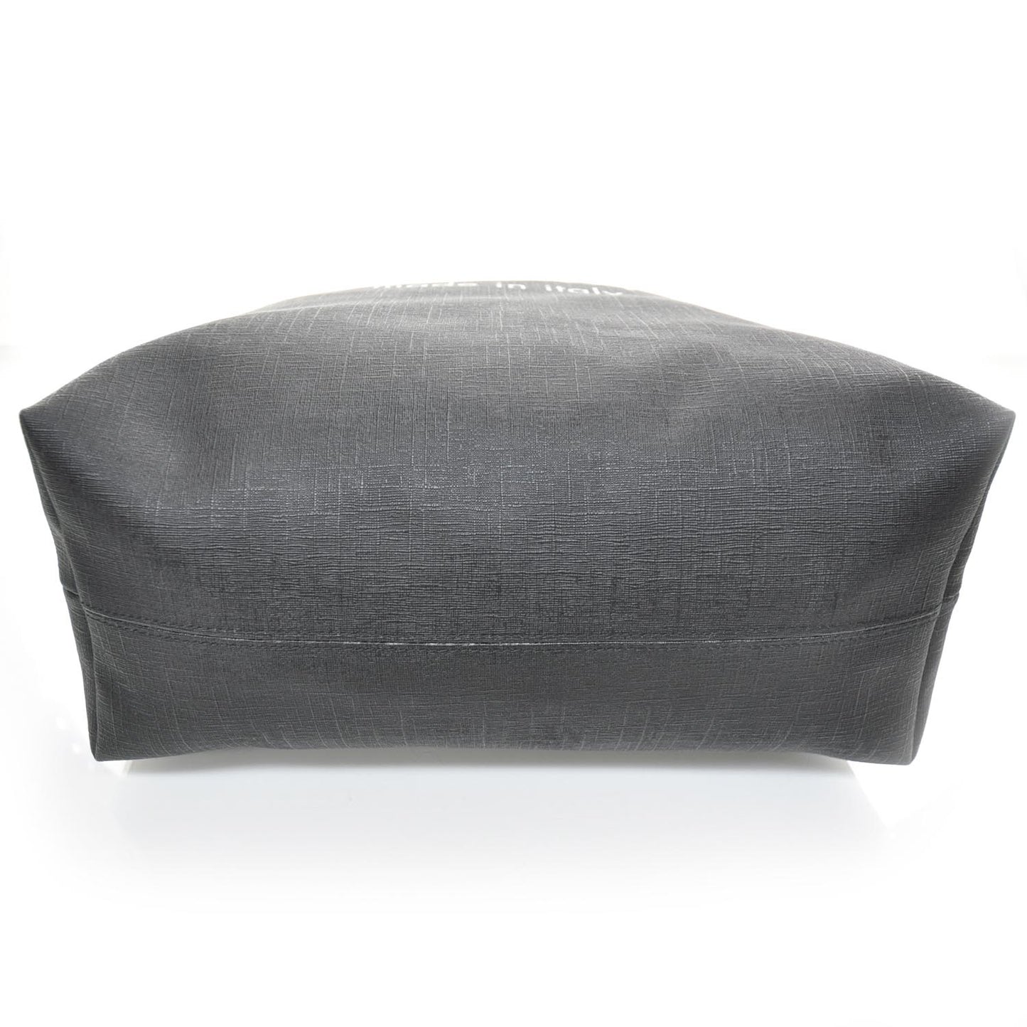 Coated Canvas Trademark Logo Tote Black