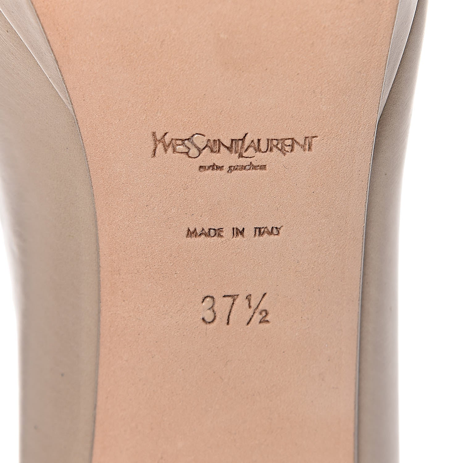 Saint Laurent Calfskin Palais 105 Pumps 37.5 Beige 6 of 9