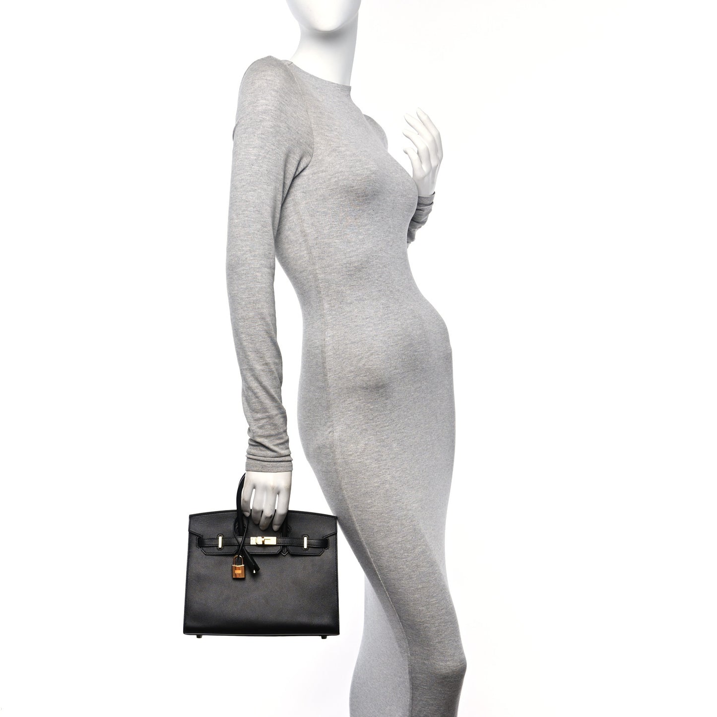 Madame Calfskin Birkin Sellier 25 Black