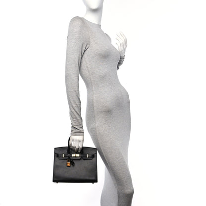 Hermes Madame Calfskin Birkin Sellier 25 Black 2 of 11