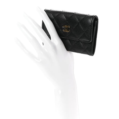 Chanel Caviar Quilted Flap Card Holder Black 2 of 8