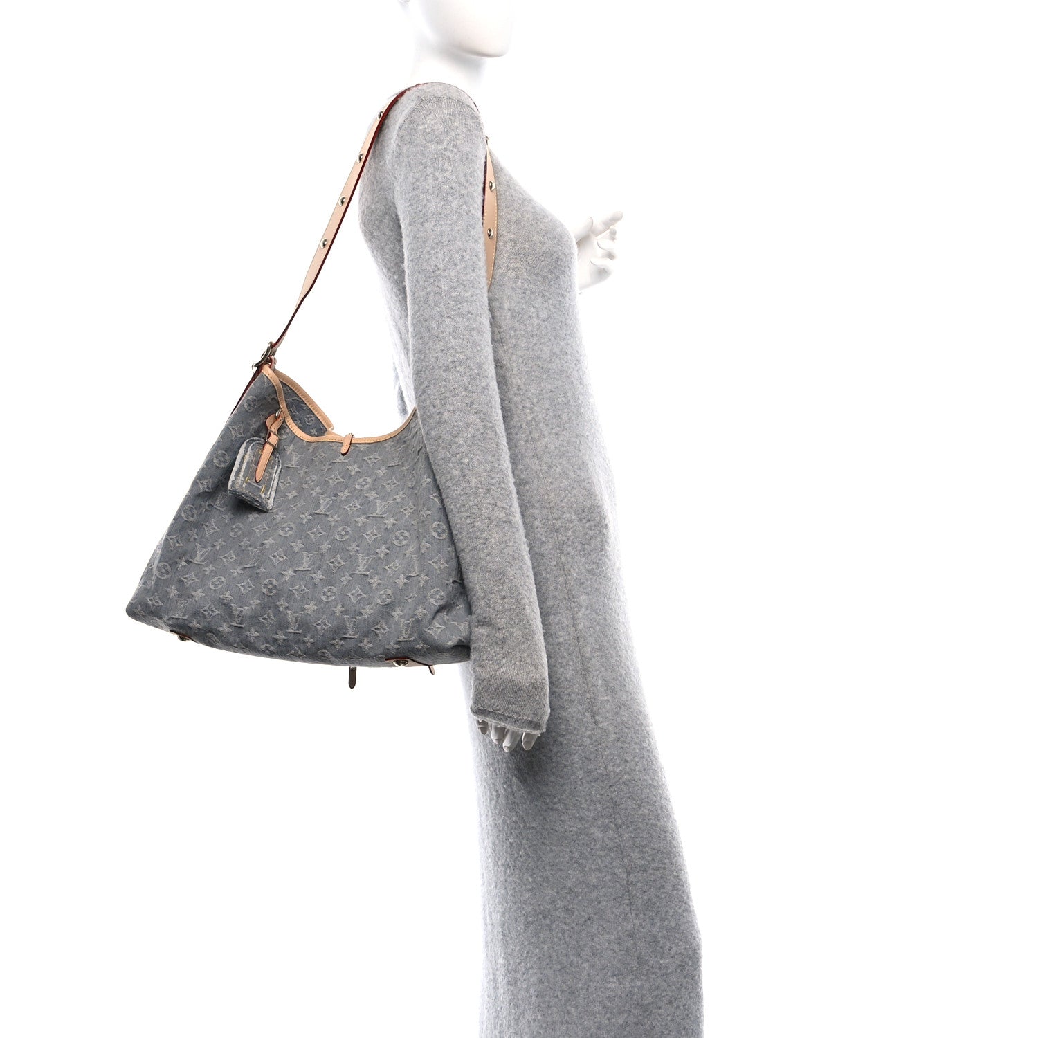 Louis Vuitton Monogram Denim CarryAll MM  Washed Gray 2 of 10