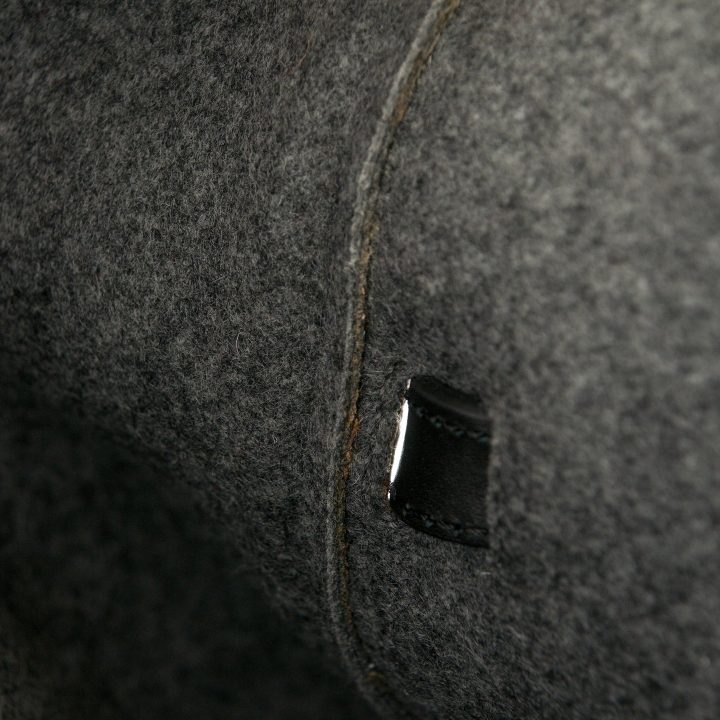 Felt Calfskin Small Belt Bag Grey Black