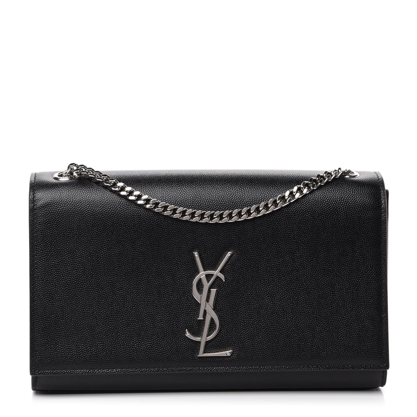 Grain De Poudre Medium Classic Monogram Kate Satchel Black
