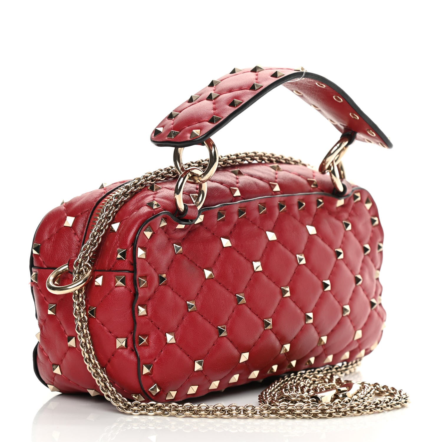 Valentino Garavani Nappa Rockstud Spike Camera Bag Rosso Valentino 3 of 10