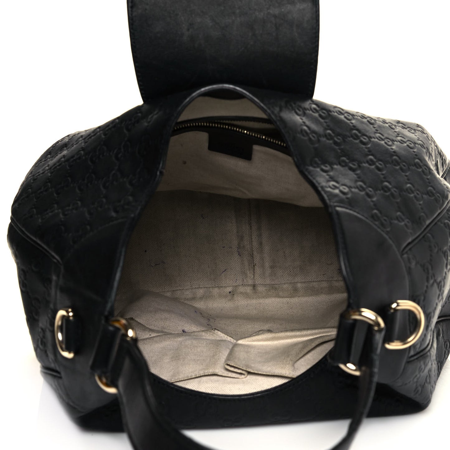 Guccissima Medium Emily Hobo Black