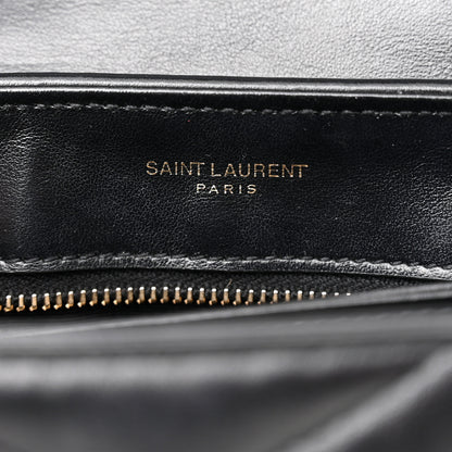 Saint Laurent Calfskin Y Quilted Monogram Toy Loulou Crossbody Bag Black 6 of 10