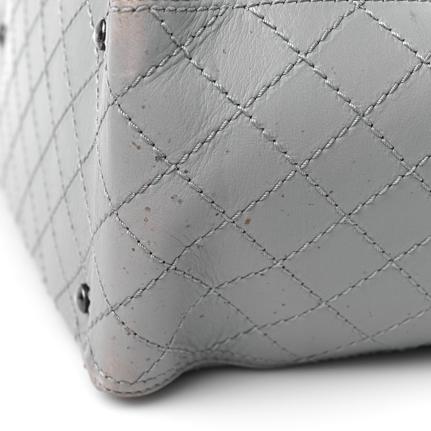 Chanel Grained Calfskin Small CC Pocket Tote Grey 12 of 18
