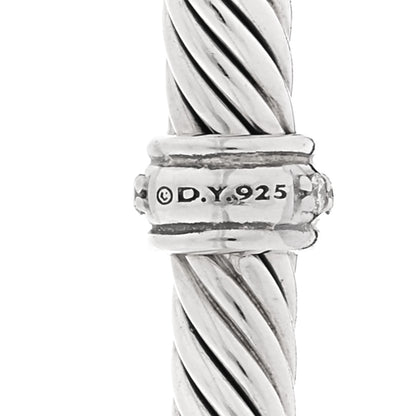 David Yurman Sterling Silver Diamond 4mm Cable Classics Single Station Bracelet 3 of 3