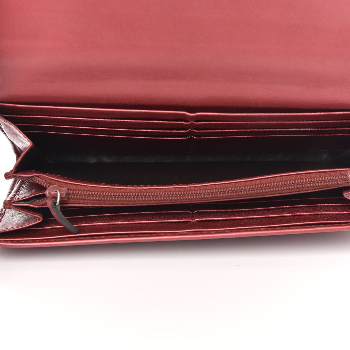 Guccissima Lovely Heart Continental Wallet Red