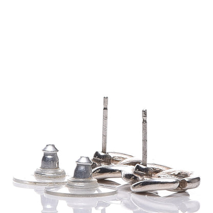 Chanel Metal CC Earrings Silver 3 of 9