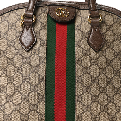Gucci GG Supreme Monogram Web Medium Ophidia Top Handle Dome Bag Brown 8 of 10