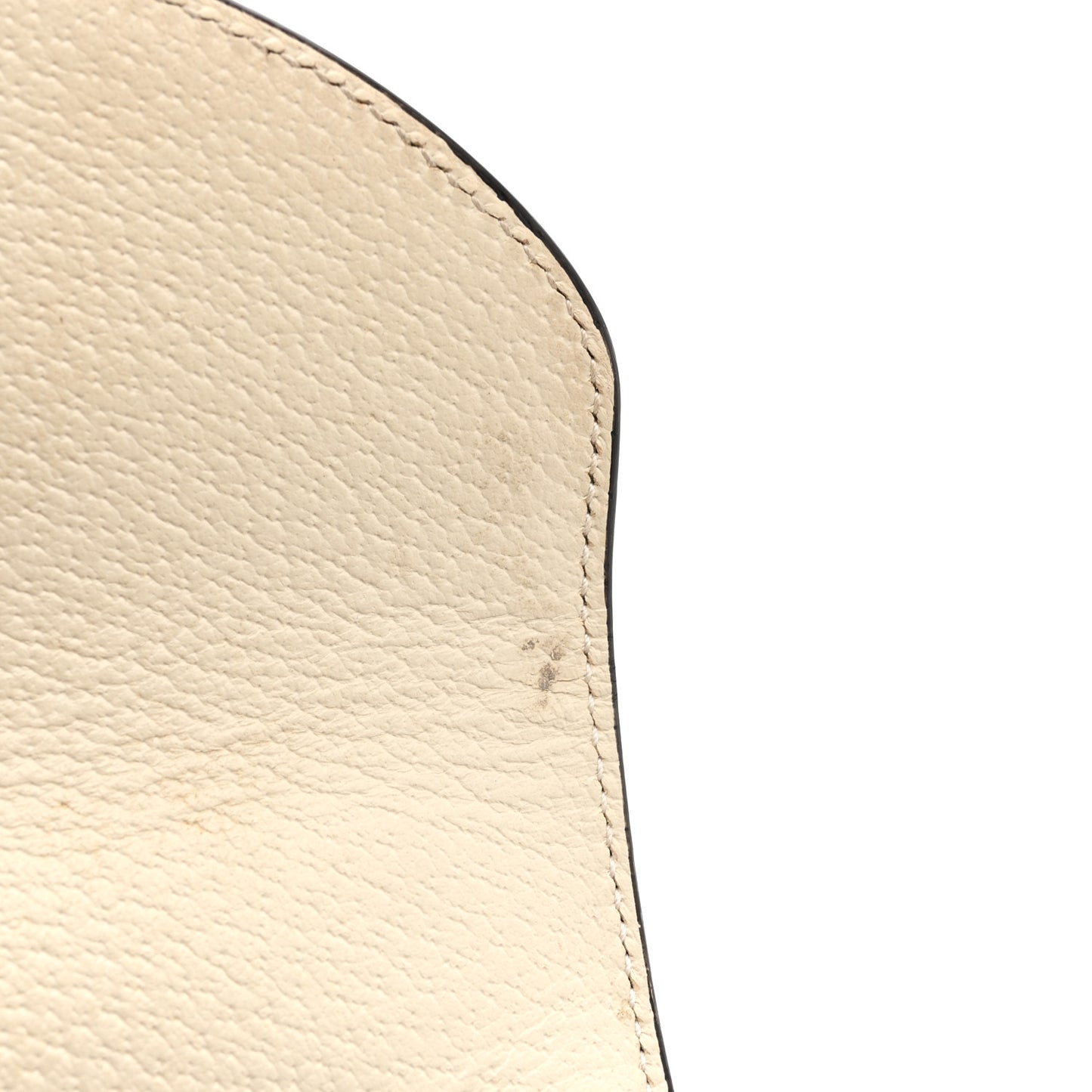 GG Supreme Monogram Textured Dollar Calfskin Web Small Ophidia Padlock Top Handle Bag Beige Ebony Mystic White