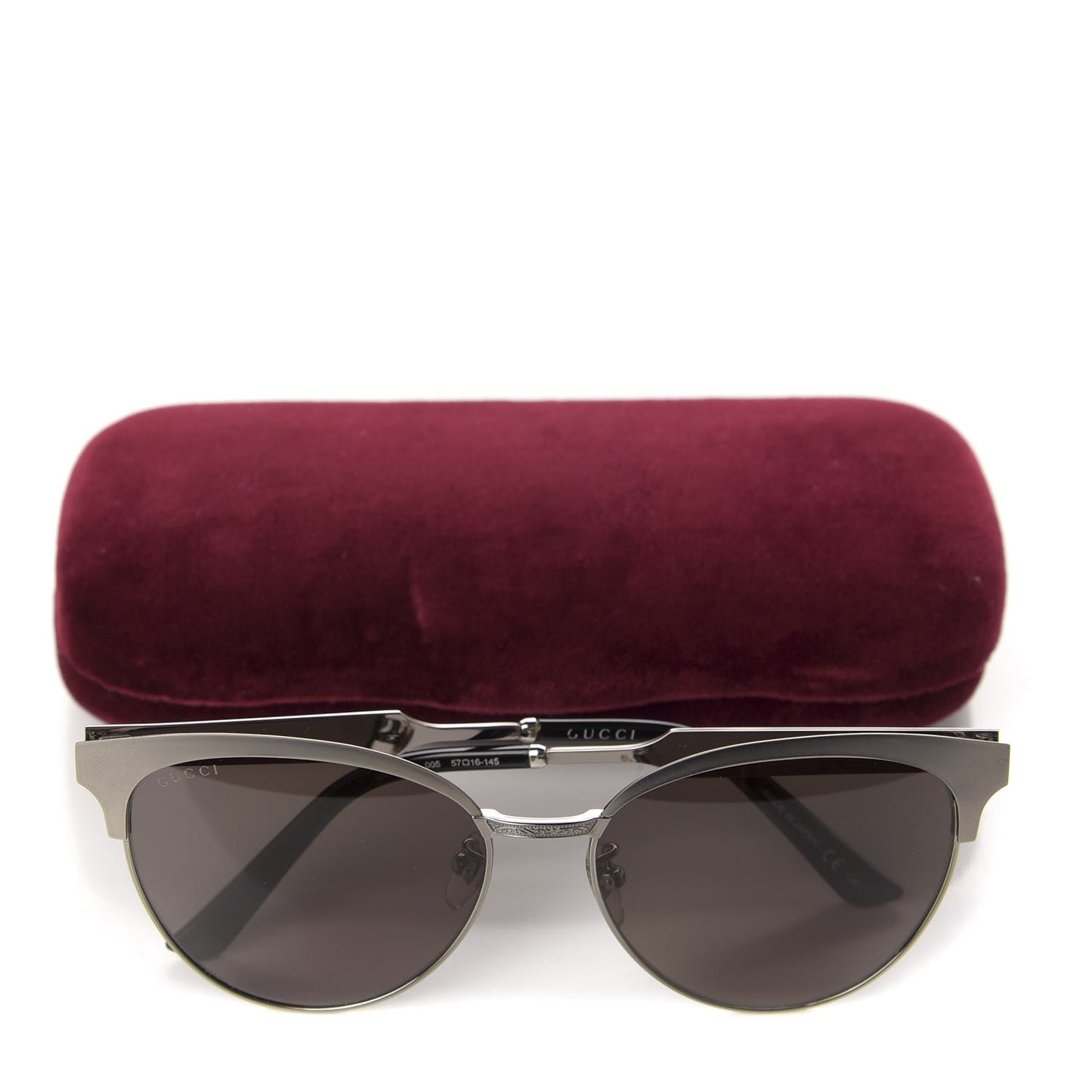 Round Metal GG0074S Sunglasses Silver