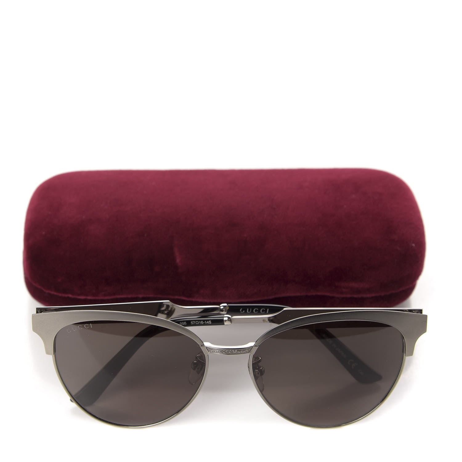 Gucci Round Metal GG0074S Sunglasses Silver 7 of 7