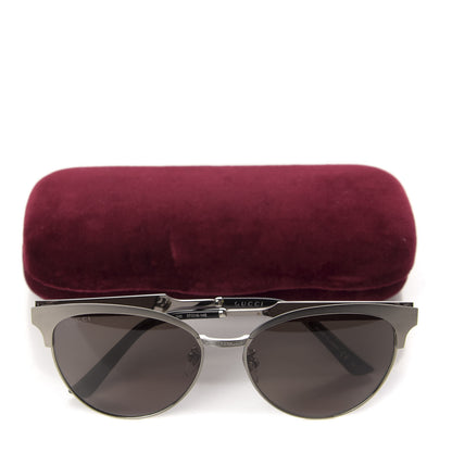 Gucci Round Metal GG0074S Sunglasses Silver 7 of 7
