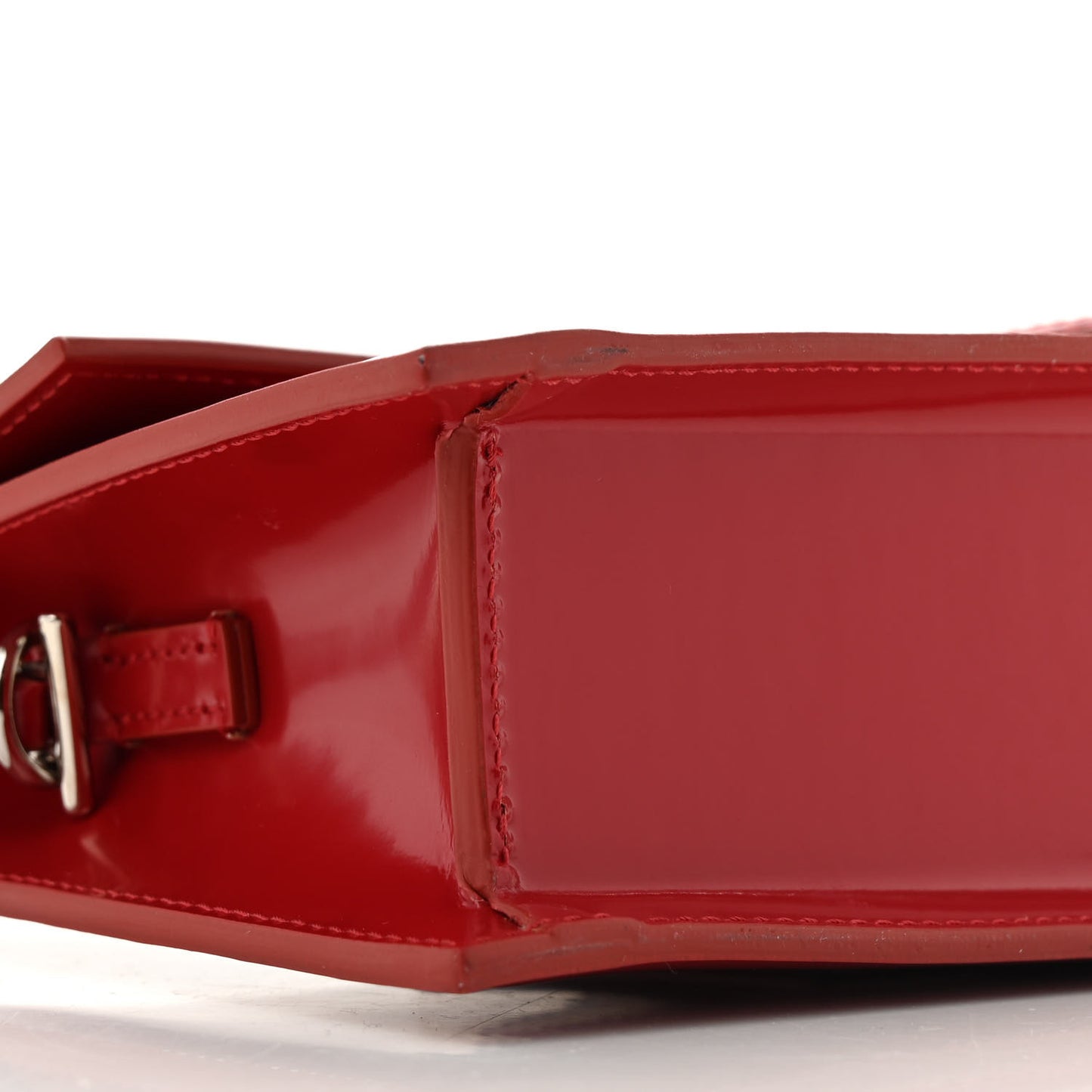Glazed Calfskin Le Bambino Long Red