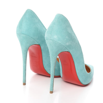 Christian Louboutin Veau Velours So Kate 120 Pumps 36 Turquoise 4 of 8