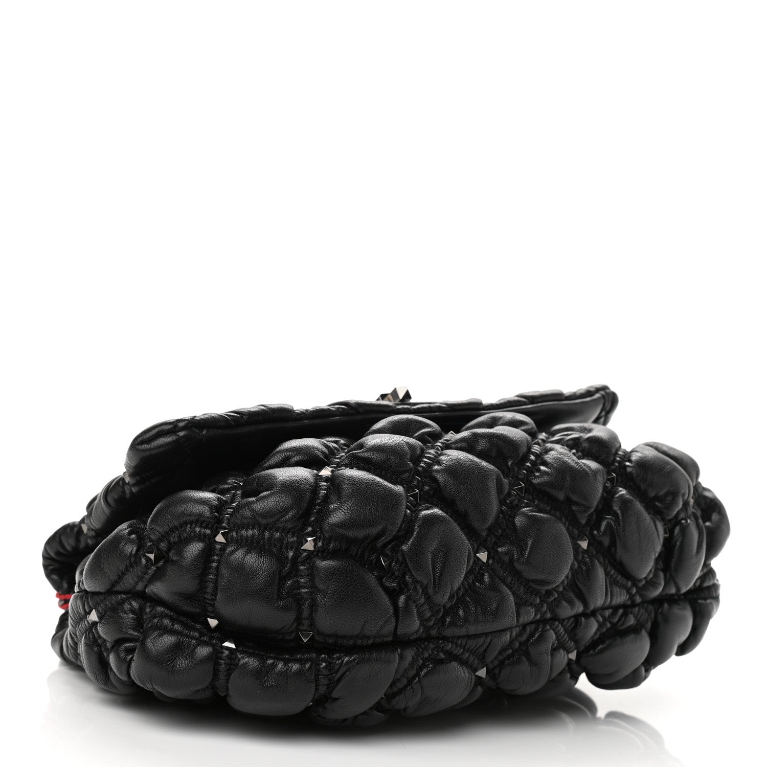 Valentino Garavani Nappa Medium Spikeme Shoulder Bag Black 3 of 9