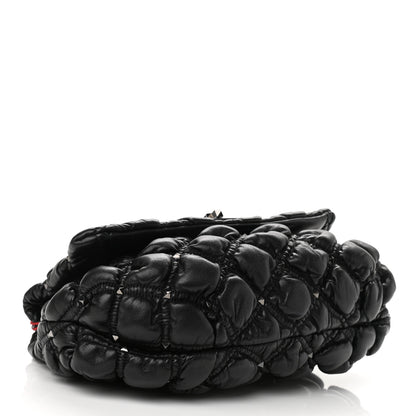 Valentino Garavani Nappa Medium Spikeme Shoulder Bag Black 3 of 9