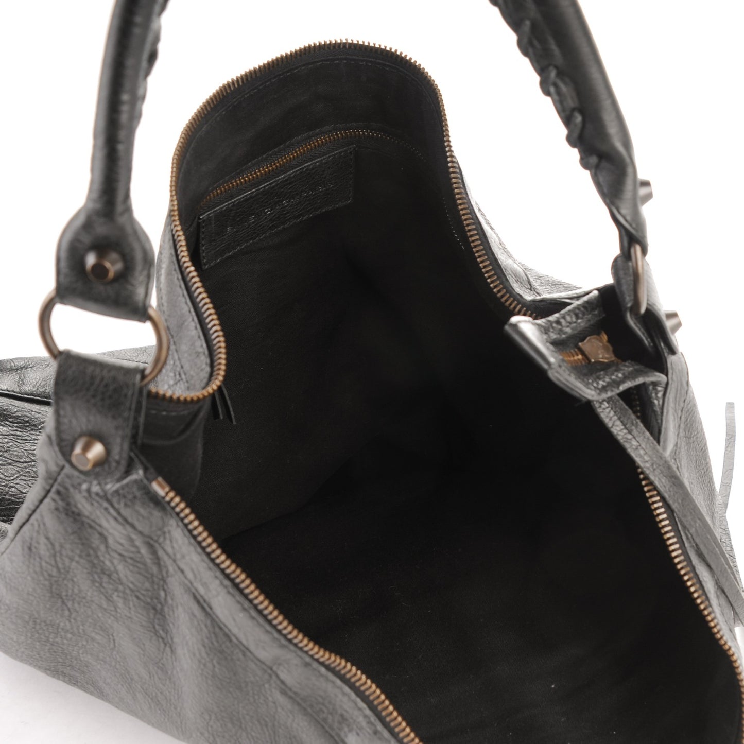 Agneau Classic Hardware Day Hobo Black