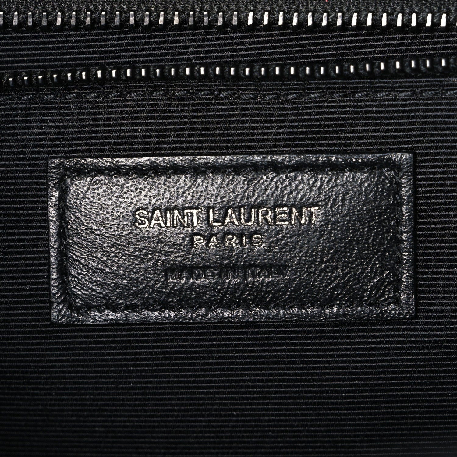 Saint Laurent Grain De Poudre Textured Mixed Matelasse Large Triquilt Monogram Monochrome Satchel Black 6 of 11