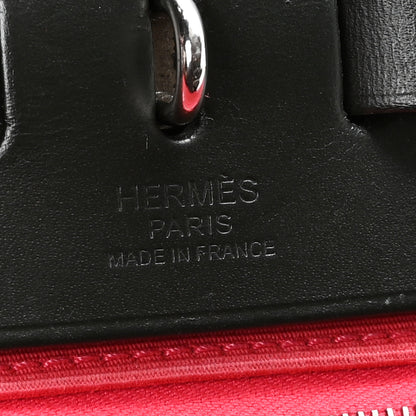 Hermes Toile Officer Vache Hunter Herbag Zip 31 PM Rose Extreme Kaki 7 of 11