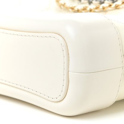 Chanel Aged Calfskin Quilted Small Gabrielle Hobo White 7 of 8