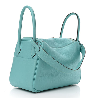 Hermes Taurillon Clemence Lindy 26 Bleu Atoll 3 of 10