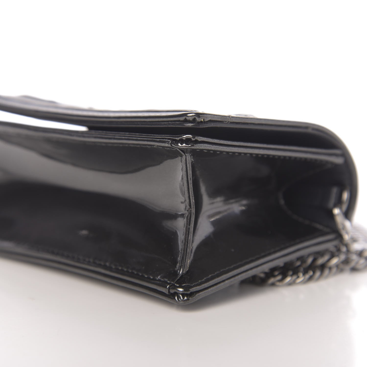 Christian Dior Metallic Patent Micro-Cannage Baby Diorama Flap Bag Onyx Black 8 of 9