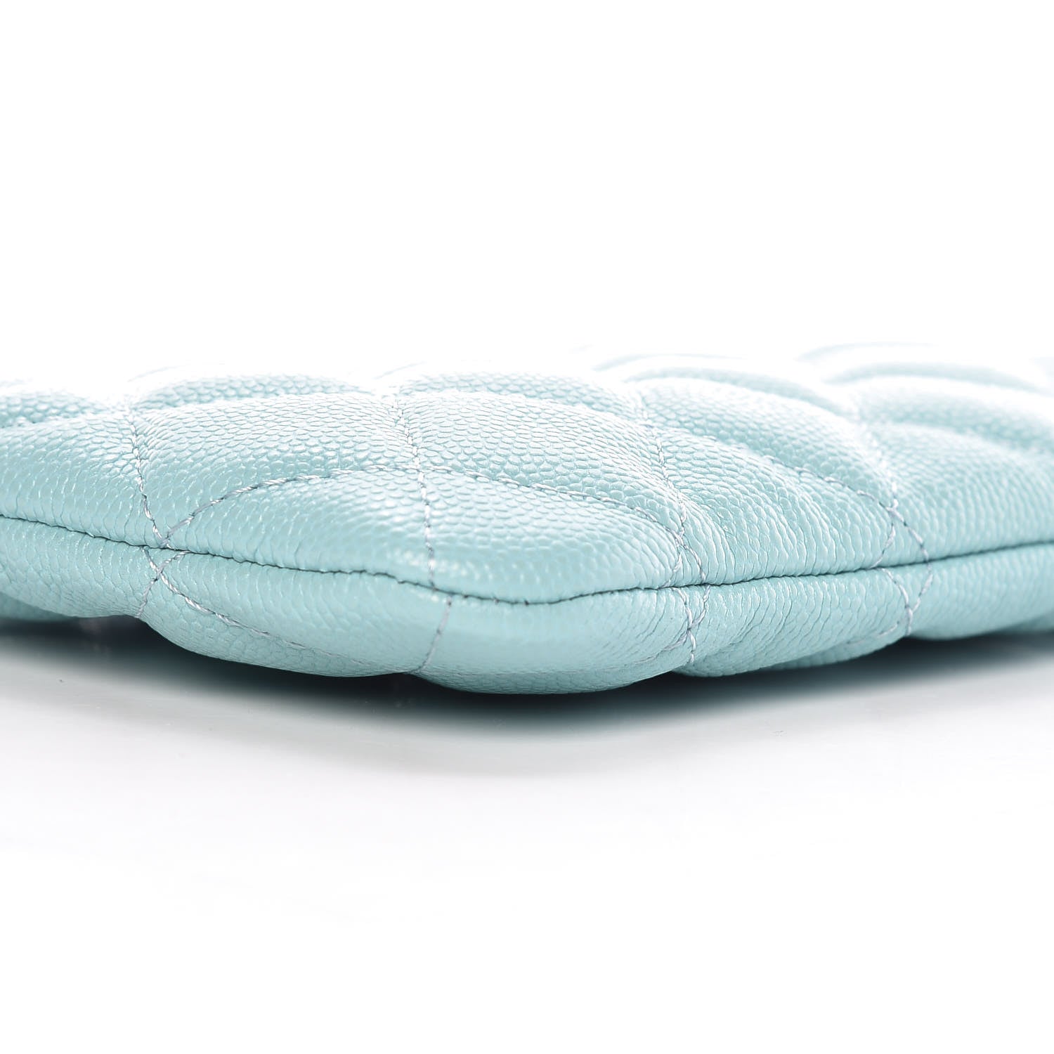 Chanel Caviar Quilted Small Cosmetic Case Light Blue 6 of 11