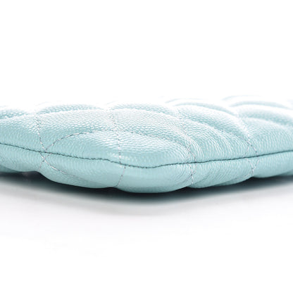 Chanel Caviar Quilted Small Cosmetic Case Light Blue 6 of 11