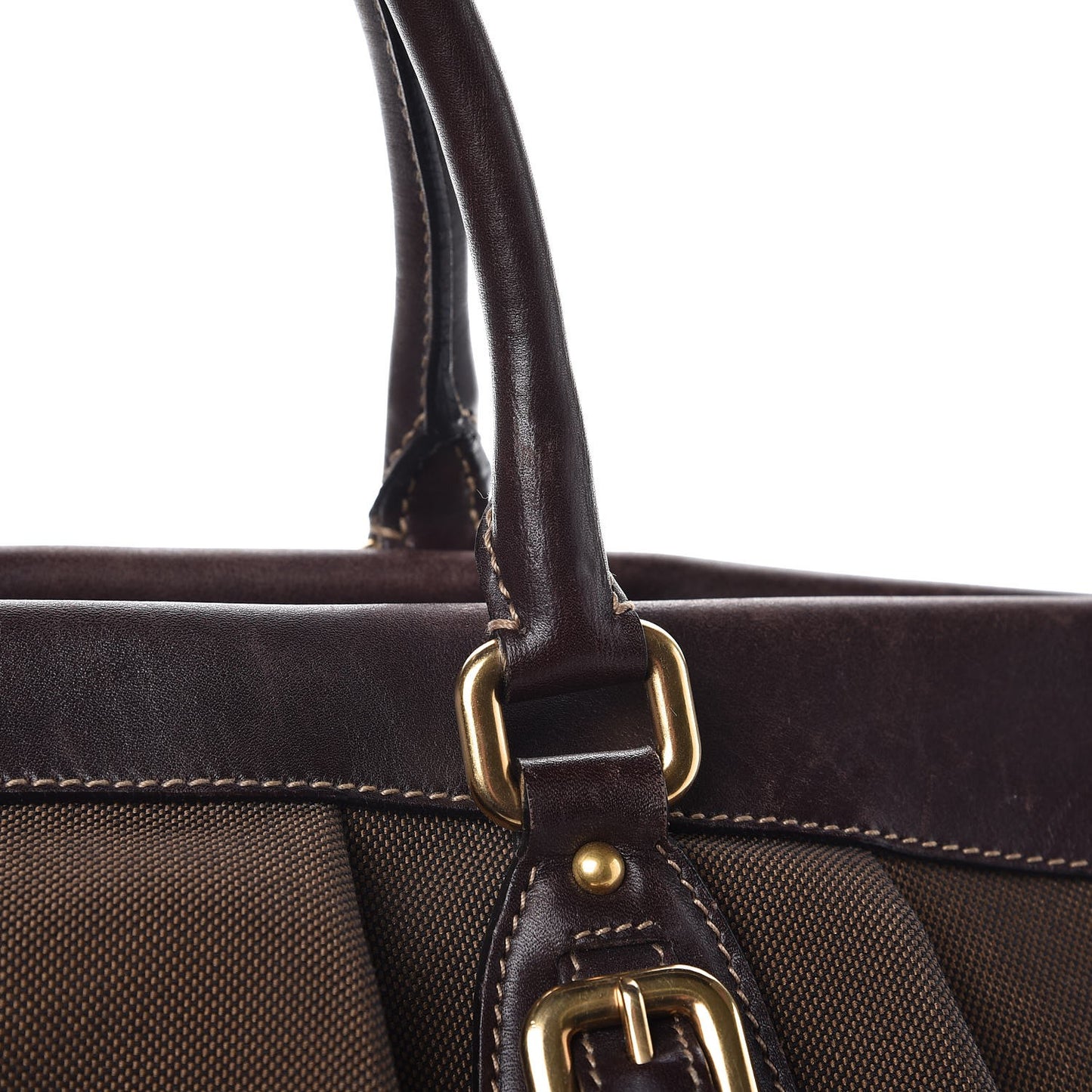 Jacquard Logo Shopping Satchel Brown