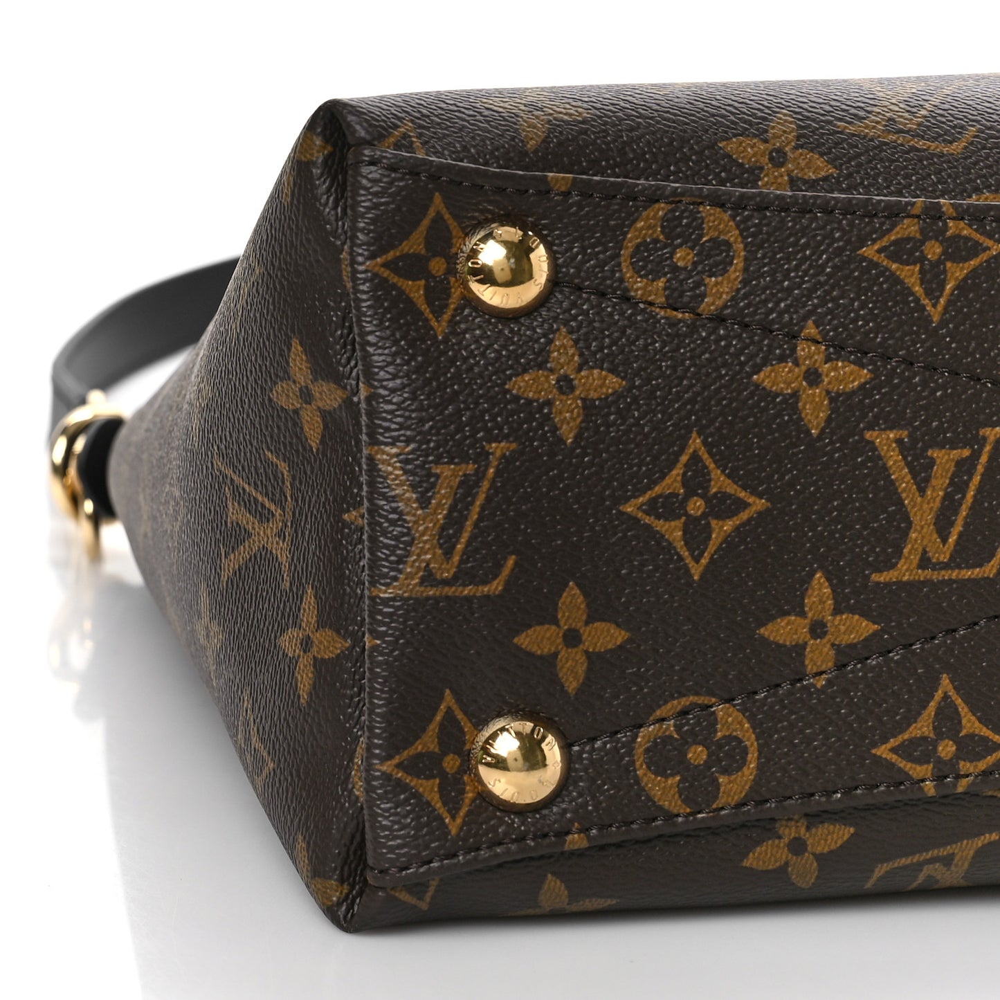 Monogram Braided V Tote MM Creme