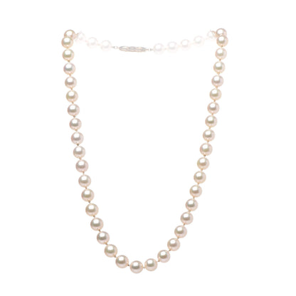 Mikimoto 18K Yellow Gold Akoya Cultured Pearl 7-7.5mm Strand Necklace 16" 3 of 6