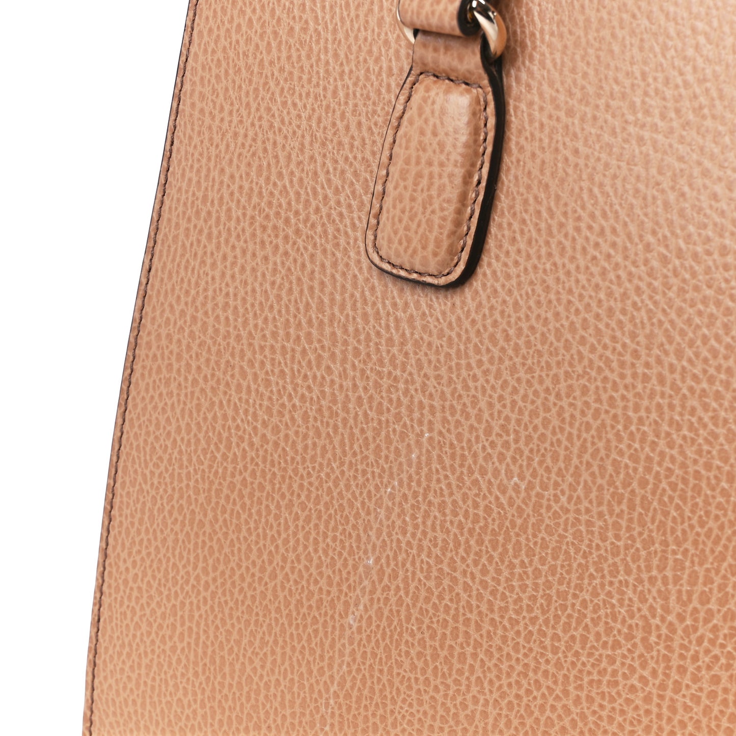 Dollar Calfskin Medium Soho Top Handle Satchel Camelia