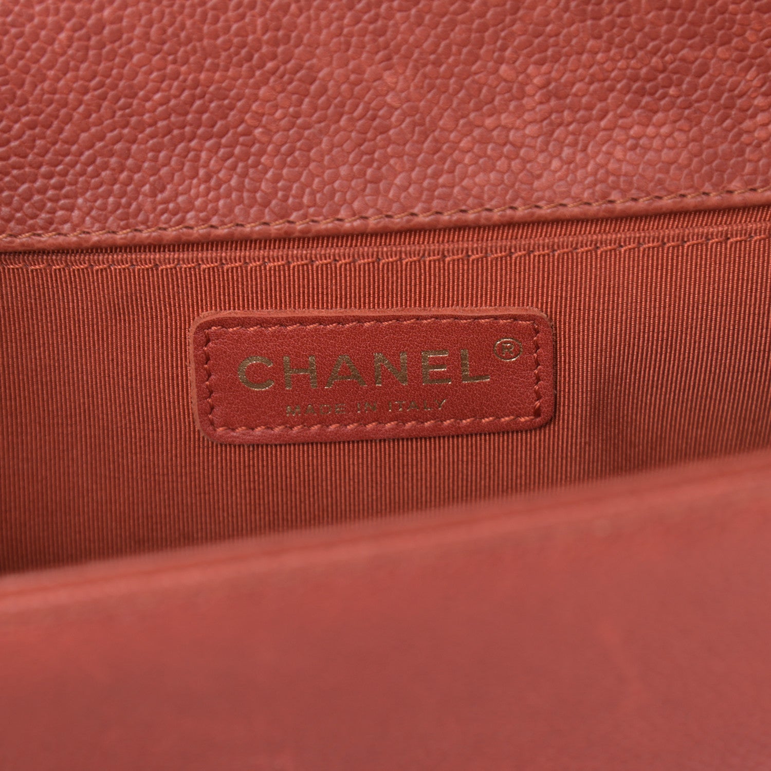 Chanel Caviar Quilted Medium Boy Flap Dark Orange 6 of 12