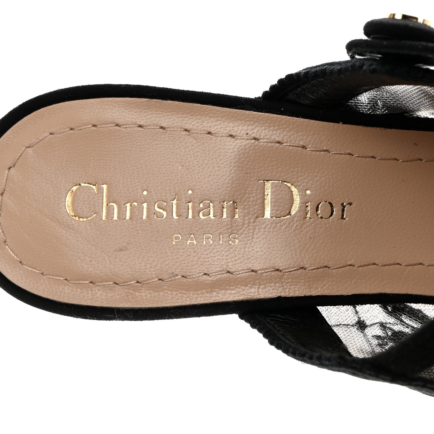 Mesh Butterfly Embroidered Pumps 35 Black