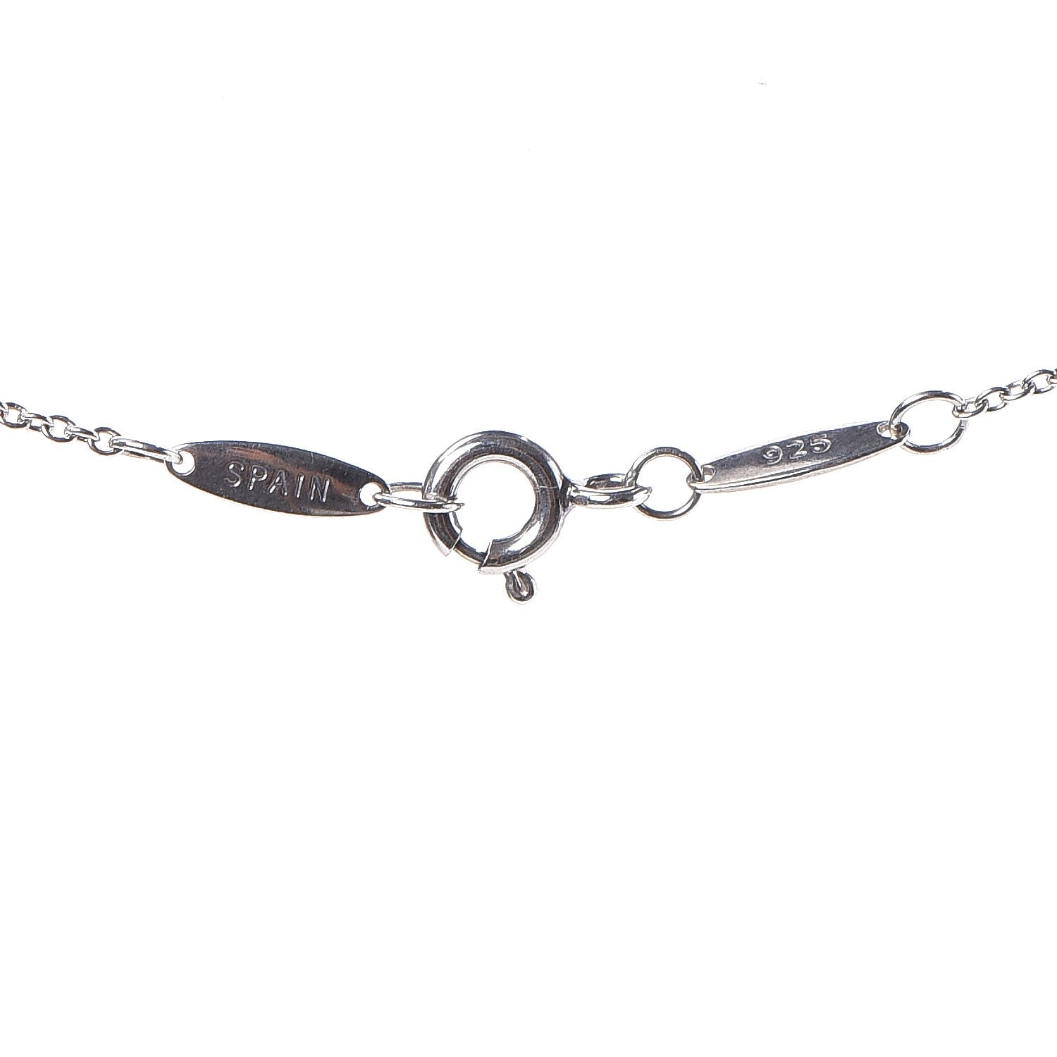 Tiffany Sterling Silver Diamond .05ct Elsa Peretti Diamonds by the Yard Pendant Necklace 5 of 8