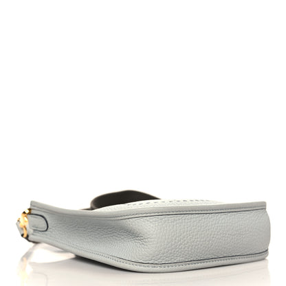Hermes Taurillon Clemence Amazone Evelyne TPM Bleu Pale Etain 4 of 11