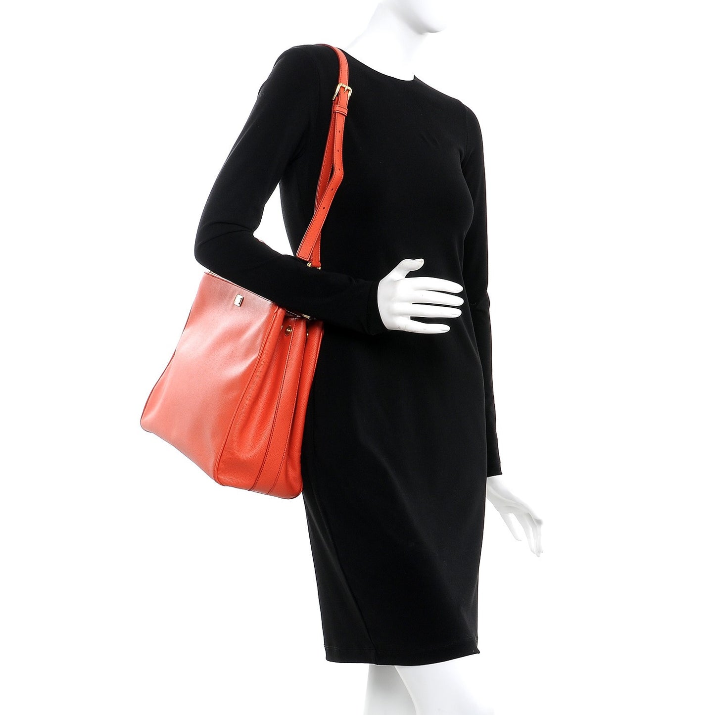 Dauphine Miss Sicily Double Zip Satchel Orange