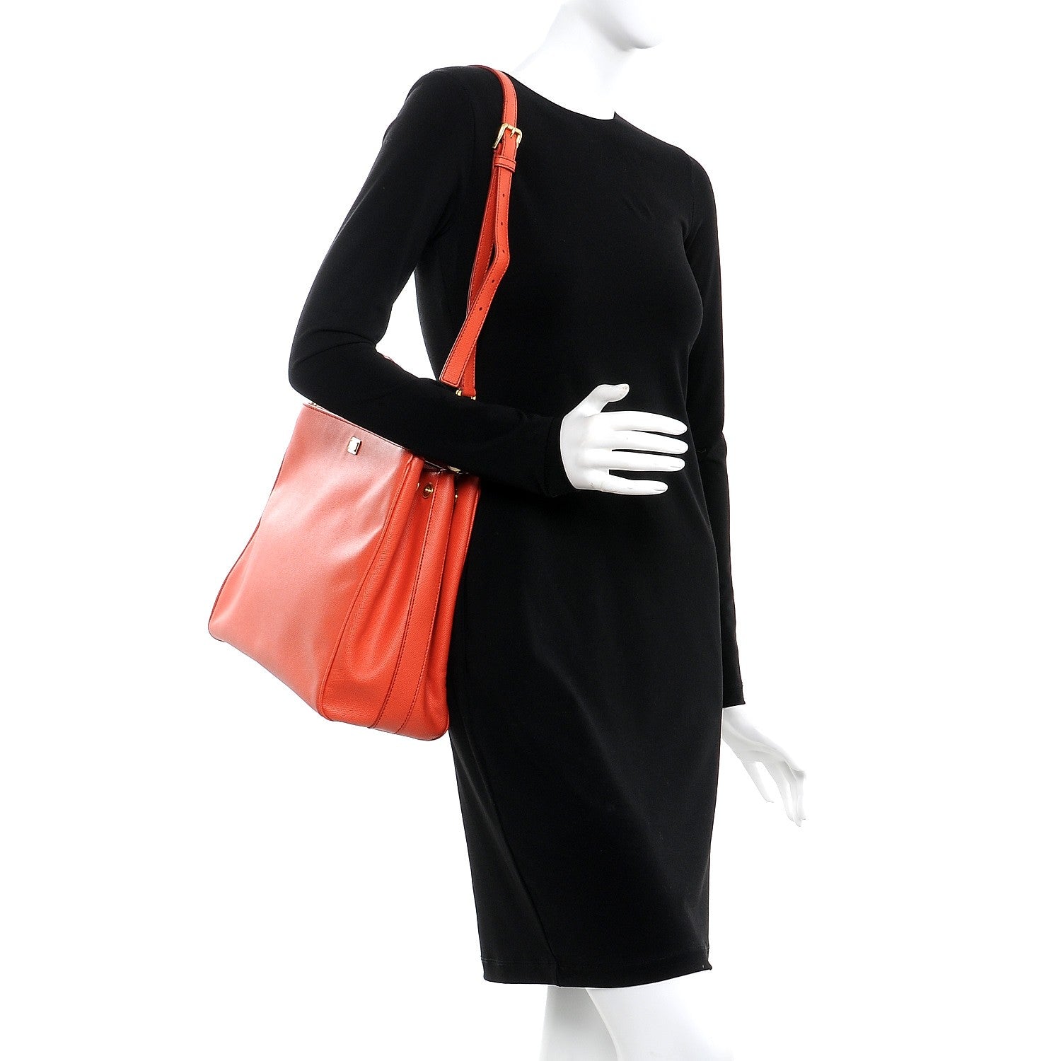 Dolce & Gabbana Dauphine Miss Sicily Double Zip Satchel Orange 3 of 13