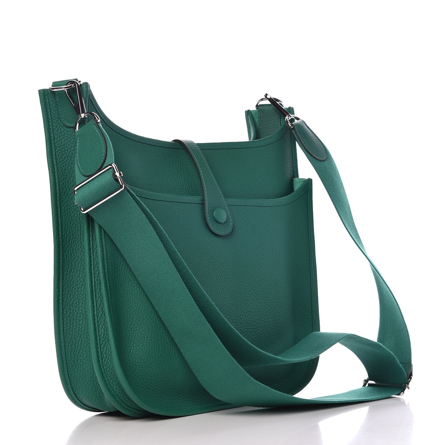 Hermes Taurillon Clemence Evelyne III PM Vert Vertigo 3 of 8