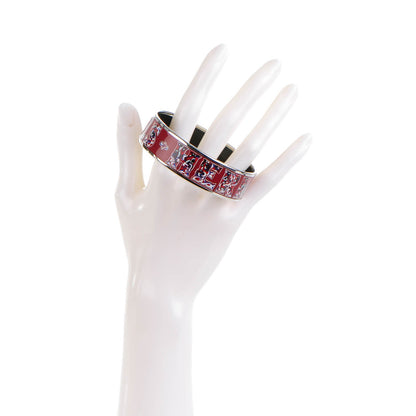 Hermes Enamel Printed Wide Alphabet Russe Bracelet 70 2 of 5