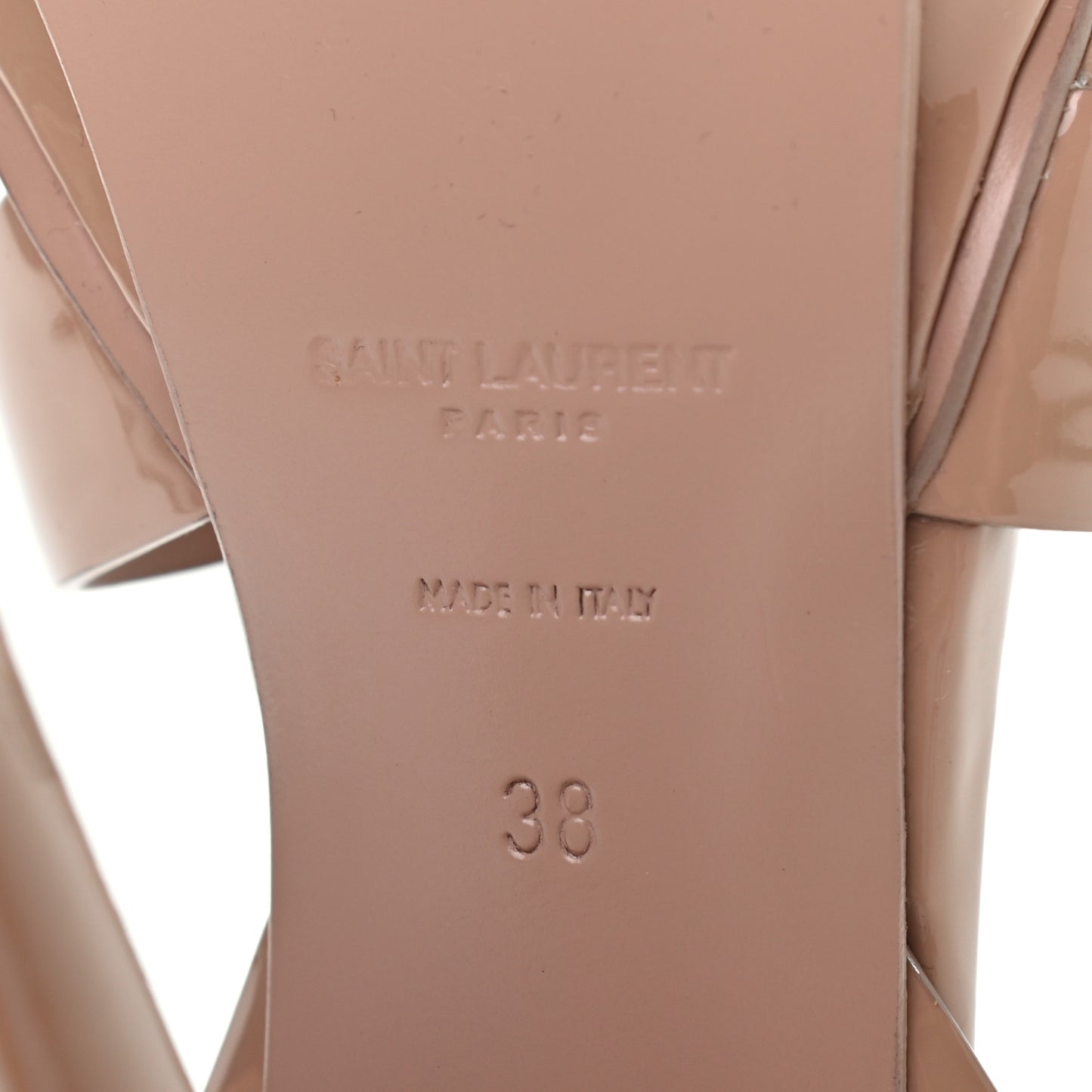 Patent Tribute 105 Platform Sandals 38 Nude Powder